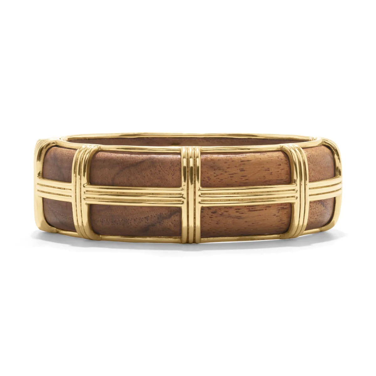 CAPUCINE DE WULF Gaia Hinged Bangle - Teak