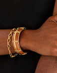 CAPUCINE DE WULF Gaia Hinged Bangle - Teak