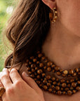 CAPUCINE DE WULF Gaia Hoop Earrings - Teak