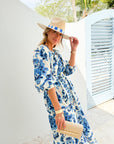 CARA CARA Simone Dress Fiore Evening Blue