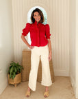 LOVE THE LABEL Zuri Top Tango Red