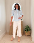 NAVYBLEU Westport Top Carolina Blue