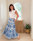 CARA CARA Melanie Skirt Mod Floral Blue