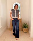 LISA TODD In-Vest Sweater Vest Grey Combo
