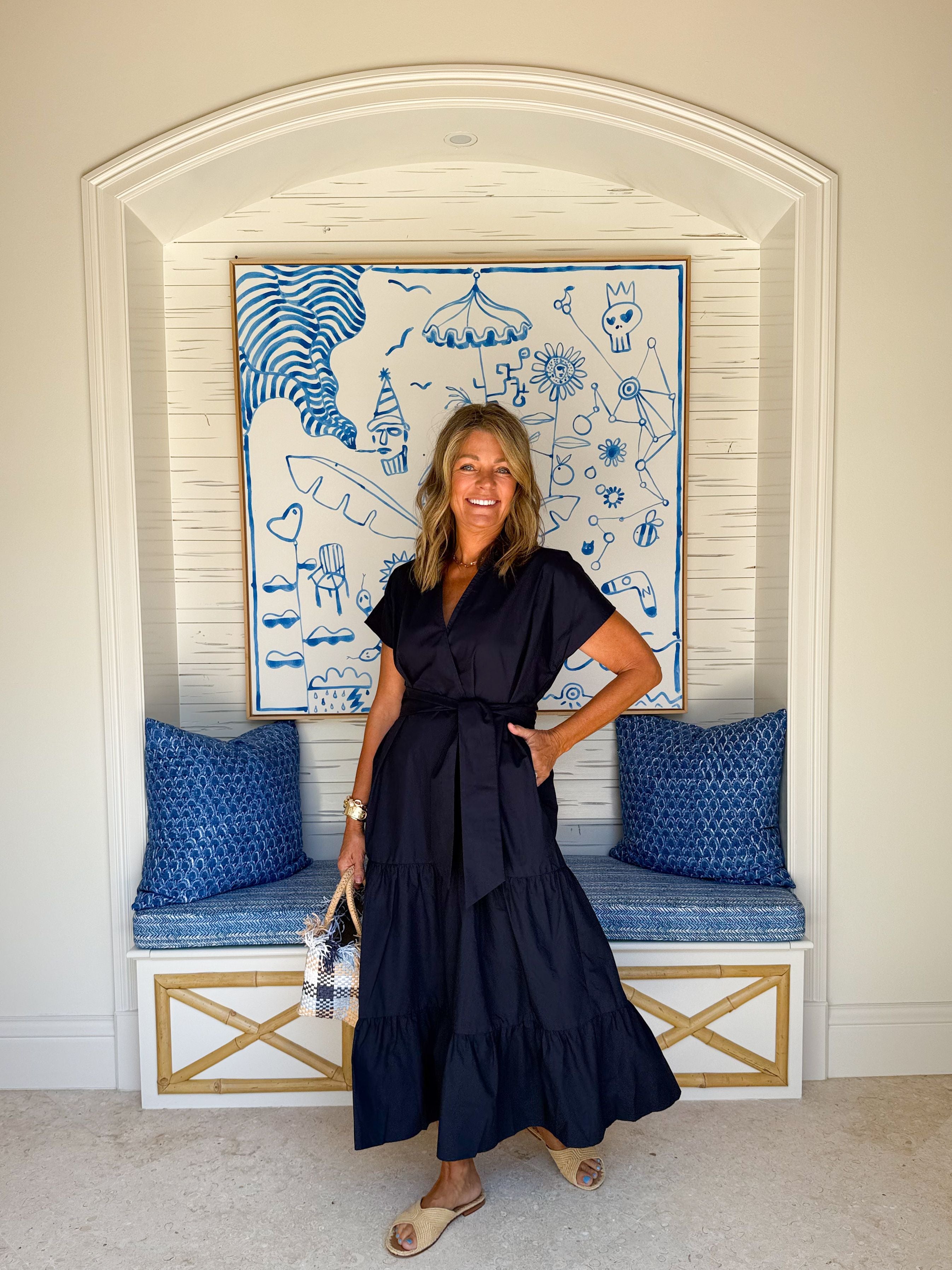 CARYN LAWN Gayle Dress Navy