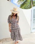 LOLA AUSTRALIA Austen Midi Dress Starburst Latte