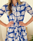 RO'S GARDEN Deauville Short Dress Kyle Blue