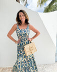 WALKER & WADE Trixie Dress Deep Ocean Ikat