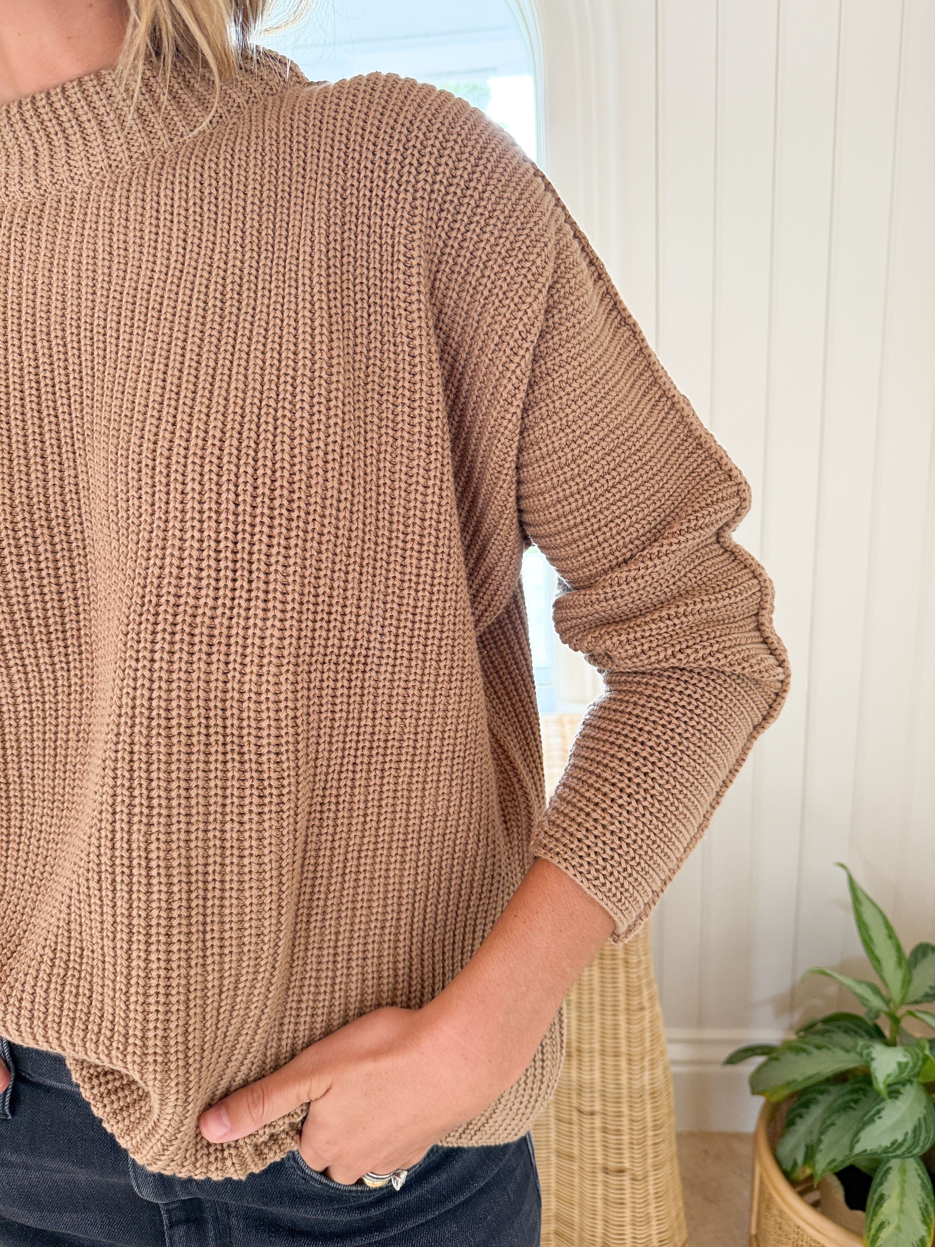 FRANK & EILEEN Montecito Sweater Camel