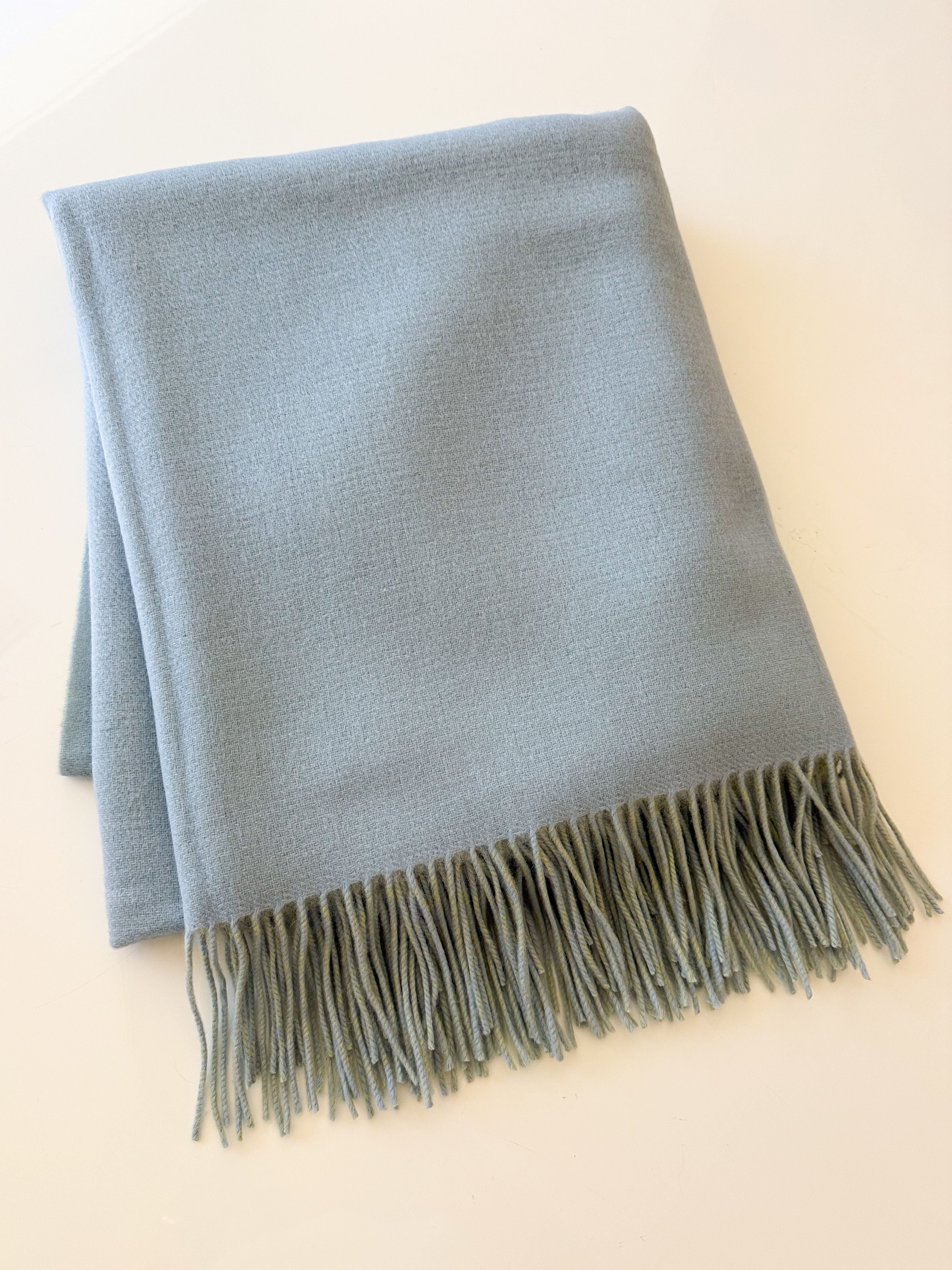 Double Face Classic Woven Throw Sea Glass