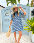 NAVY BLEU Westport Dress French Stamp