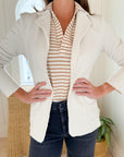 FRANK & EILEEN Dublin Blazer Vintage White Fleece