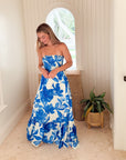 WALKER & WADE Lissy Dress Cobalt Watercolor