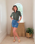 FRANK & EILEEN Jameson Utility Skirt 1968 Wash