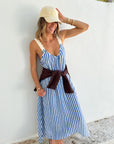 FRAE The Dody Maxi Dress Blue Stripe