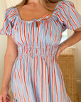 PINK CITY PRINTS Katie Dress Poets Stripe