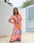 WALKER & WADE Maxine Dress Pink Parrot