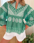OLIPHANT Mandarin Balloon Top Soleil Sage