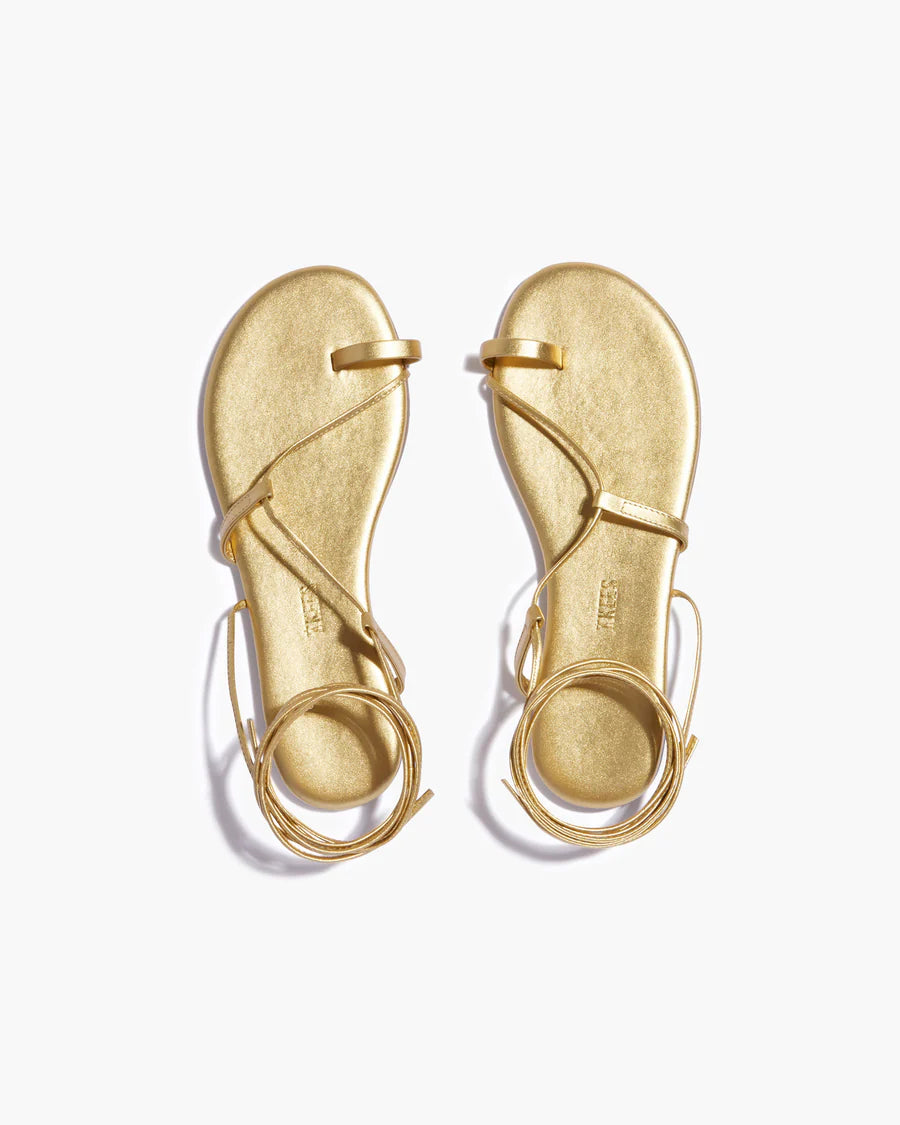 TKEES Jo Sandals Blink Metallic Gold