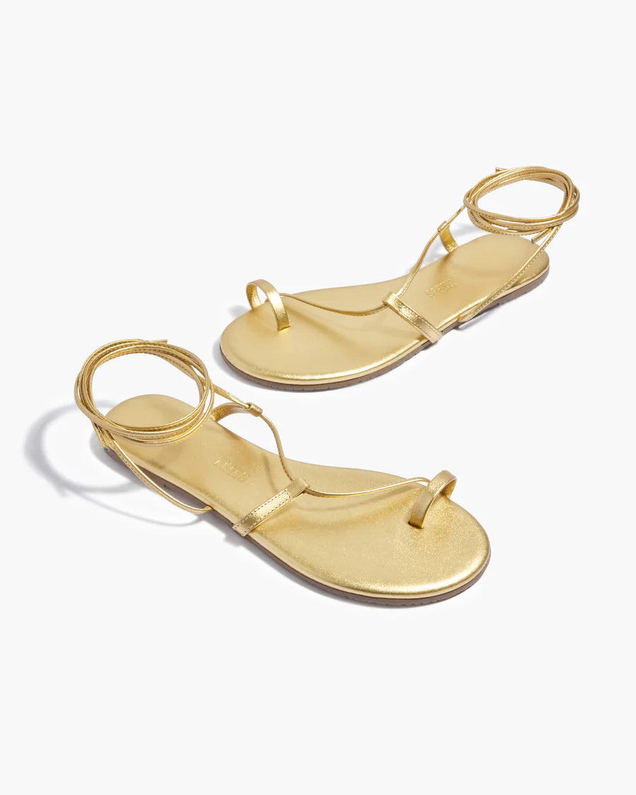 TKEES Jo Sandals Blink Metallic Gold