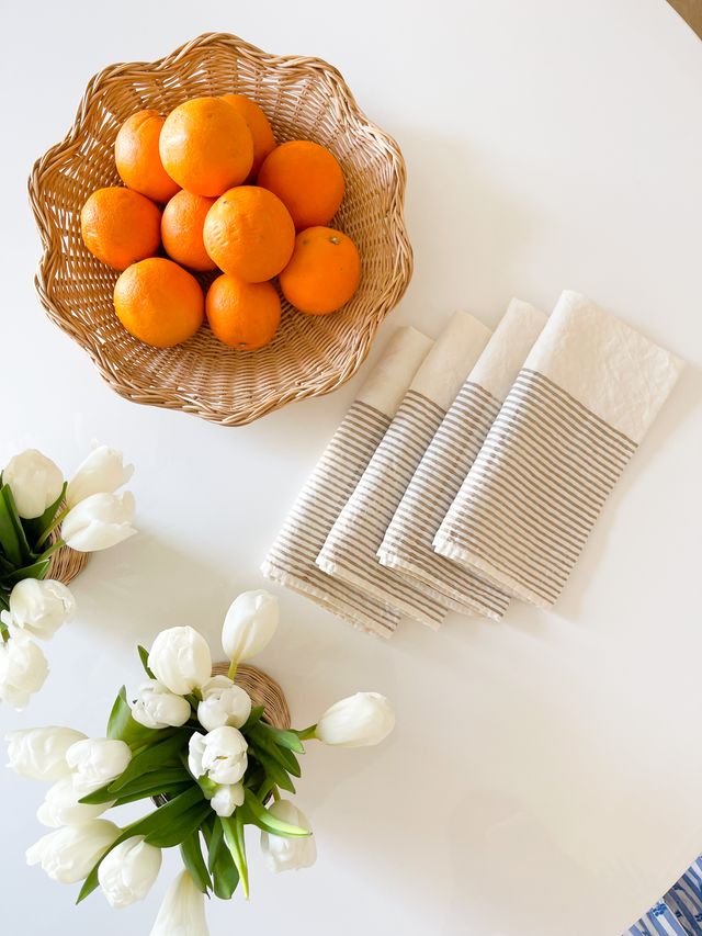 BERTOZZI Rigato Canapa Napkins Set/4