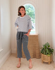 FRANK & EILEEN Penny Patch Pocket Pant Yacht Stripe