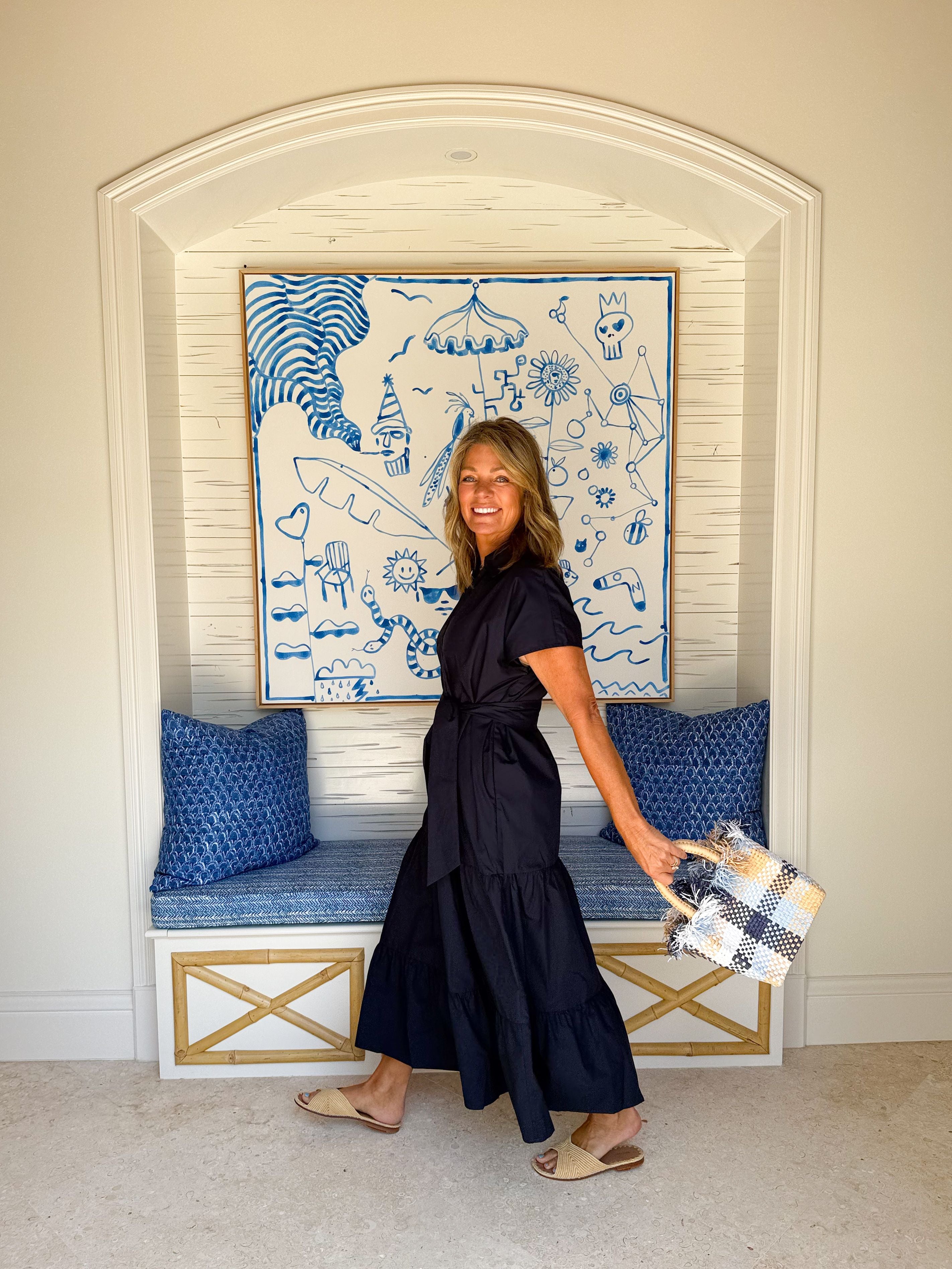 CARYN LAWN Gayle Dress Navy