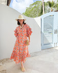 FITZROY & WILLA Soleil Dress Pink/Orange Floral