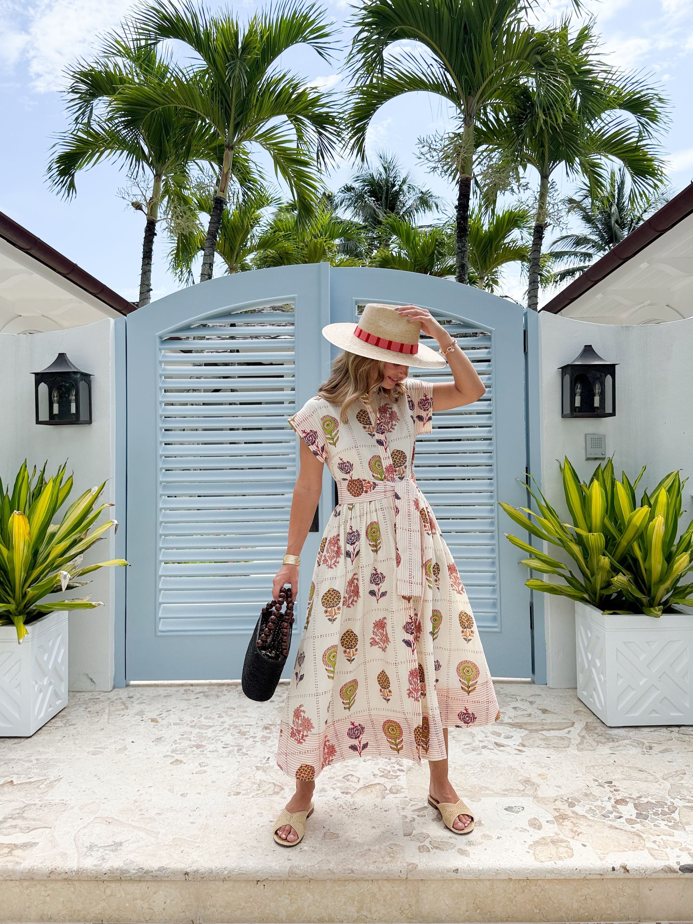 OLIPHANT Belted Shirt Dress Taormina Cream