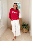 Beach Sweatshirt Heather Red