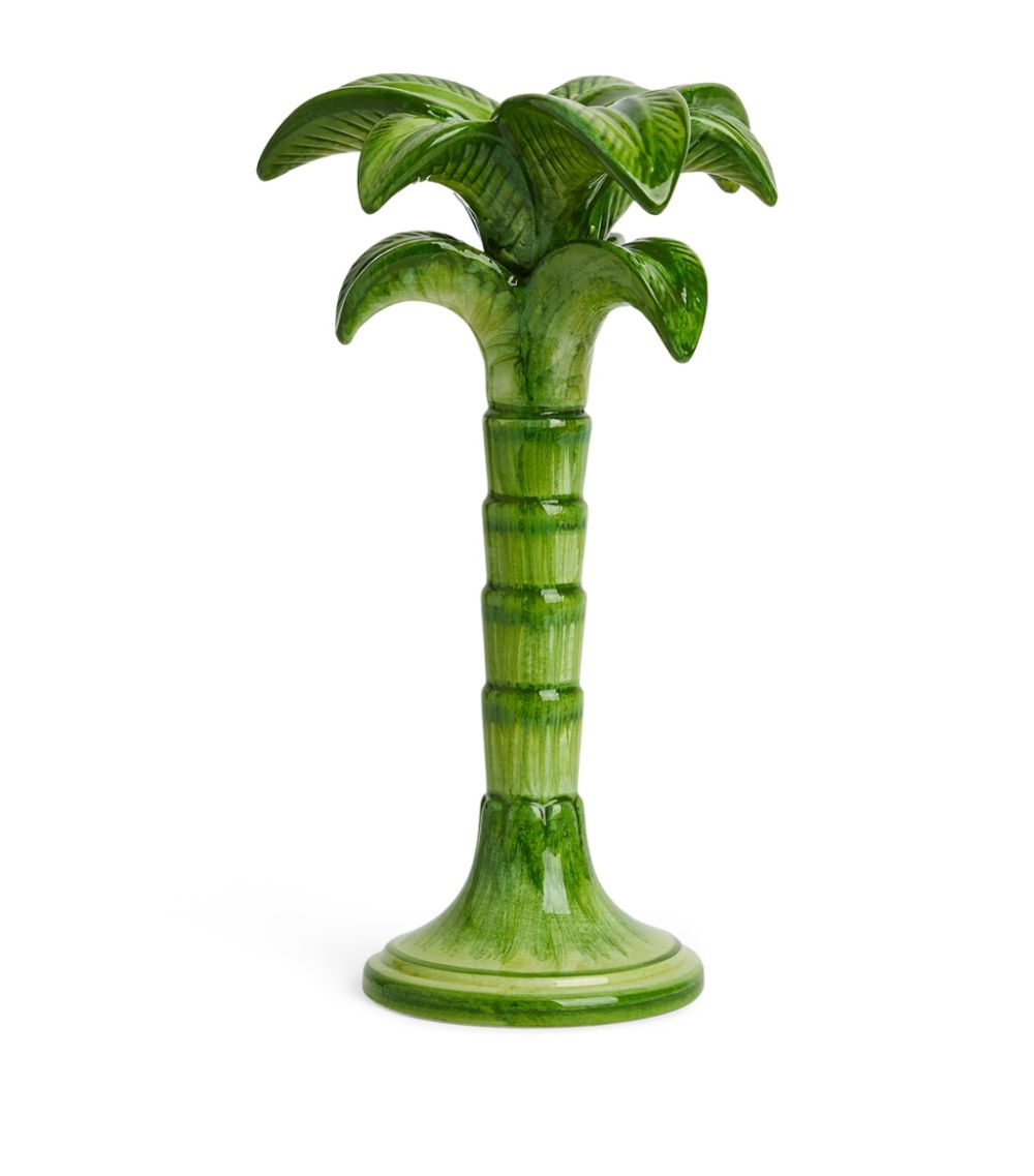 LES OTTOMANS Green Palm Candlestick Medium