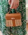 LISI LERCH Celine Wicker Handbag Camel