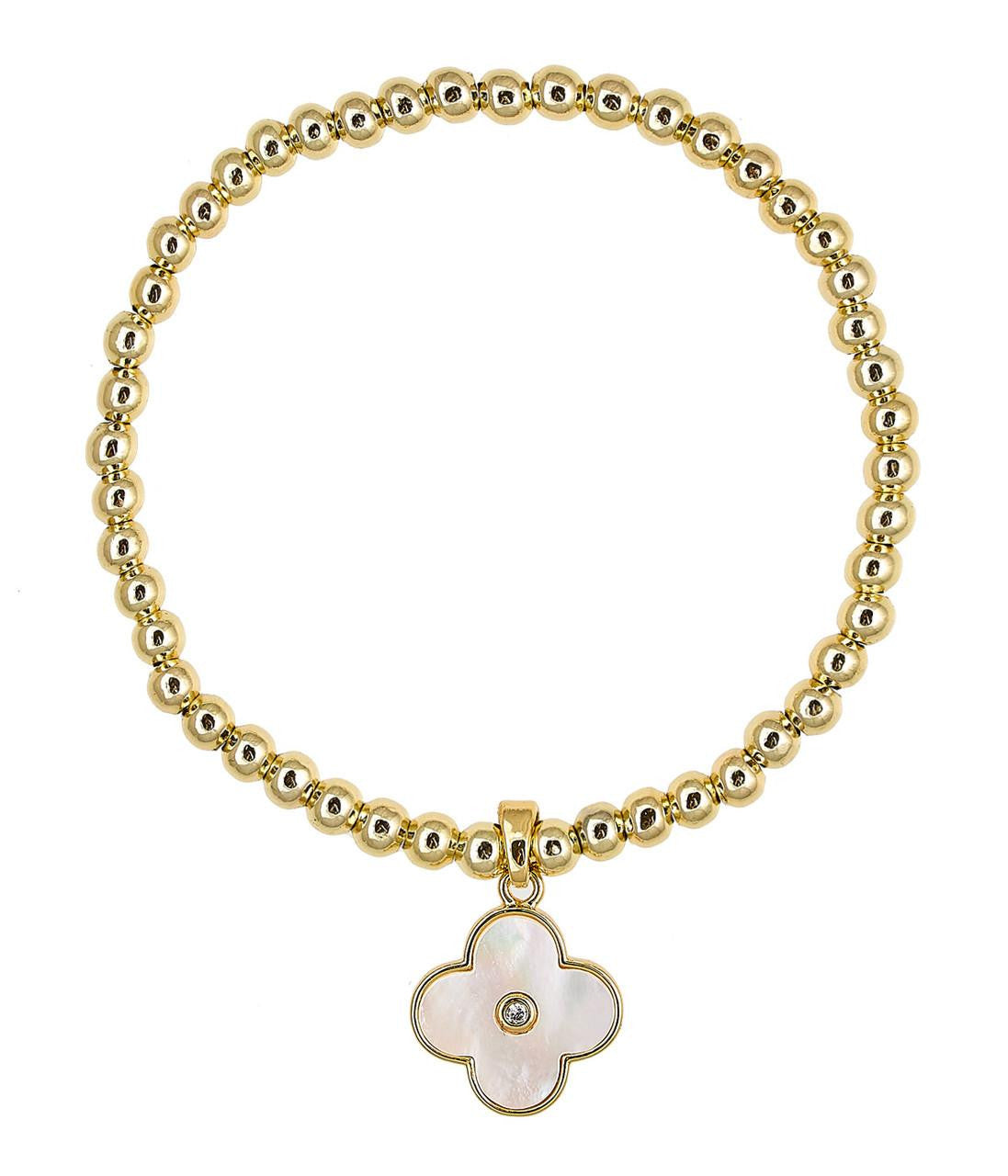 LISI LERCH Hadley Beaded Bracelet w/ Clover