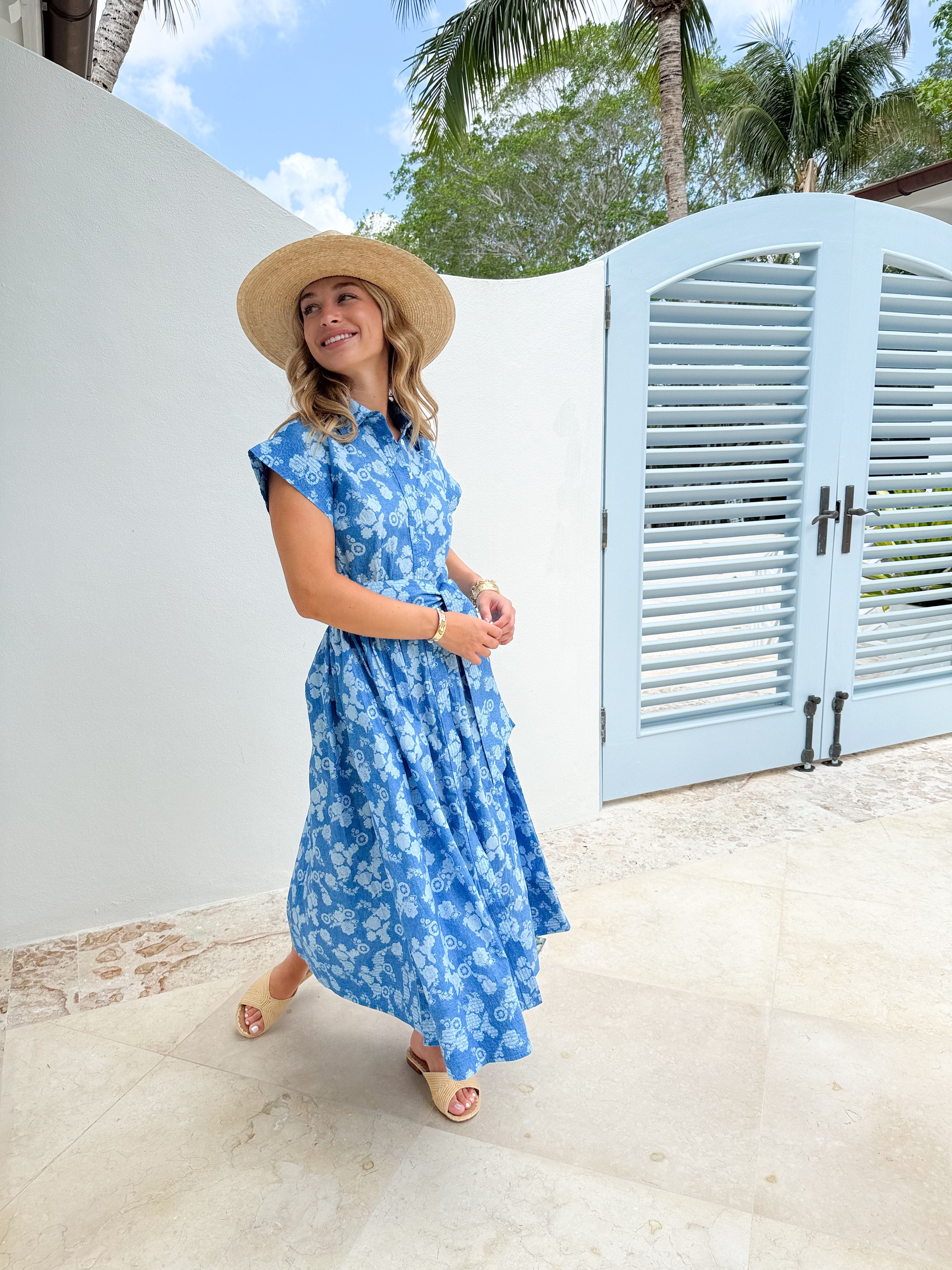 OLIPHANT Belted Shirt Dress Pretoria Navy