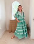 OLIPHANT Flirty V-Neck Maxi Soleil Sage