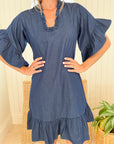 FITZROY & WILLA Soleil Mini Dress Denim