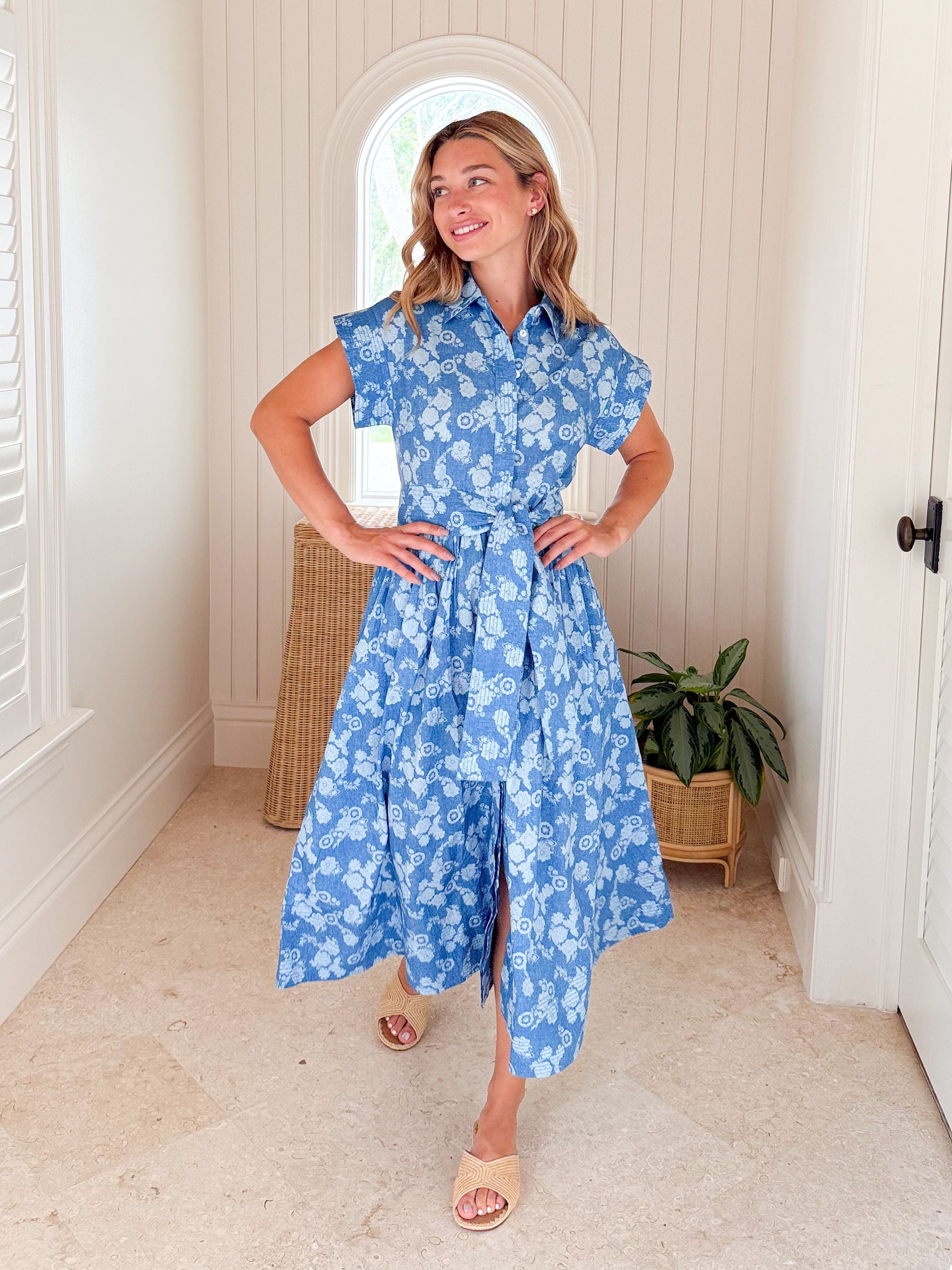 OLIPHANT Belted Shirt Dress Pretoria Navy