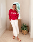 Beach Sweatshirt Heather Red