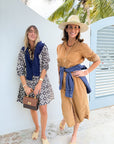 FRANK & EILEEN Rory Maxi Shirtdress Camel Corduroy
