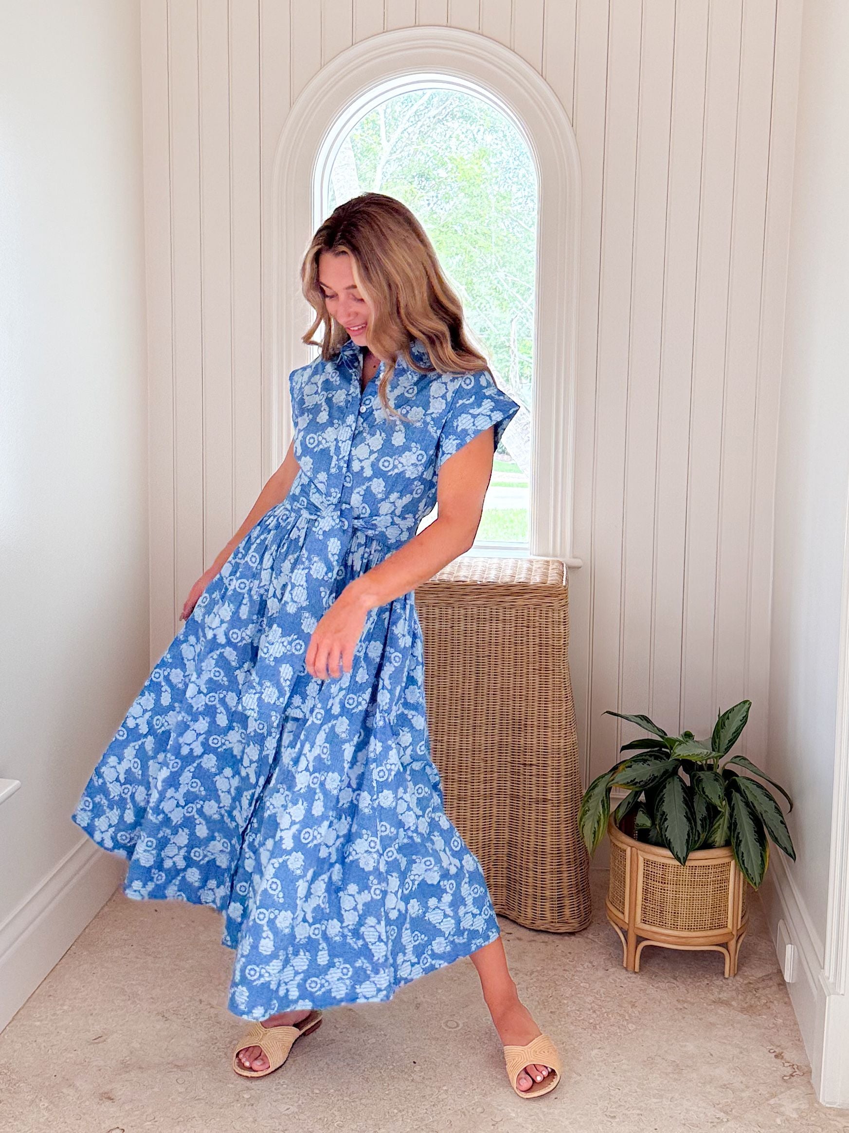 OLIPHANT Belted Shirt Dress Pretoria Navy