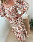 FINAL SALE CARA CARA Jazzy Dress Egret Striped Emblem