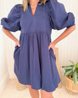 HUNTER BELL Noah Dress Navy