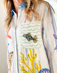 ME369 Isabel Printed Shirt Magic Ocean