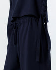 FINAL SALE LA PORTE Crew Neck Sweatshirt Navy