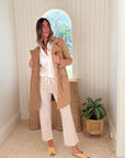 FRANK & EILEEN Belfast Sweatshirt Trench Coat Camel