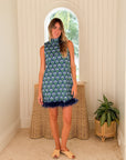 PROSPERINA Carlisle Shift Dress Fan Fete Blue