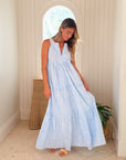 DANA SMALL DESIGNS Anywhere Dress Logo Stripe Matilda's Blue