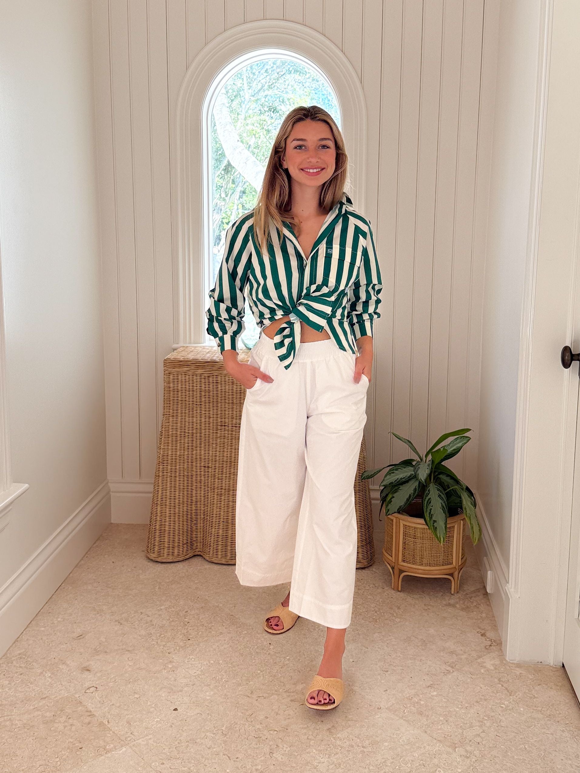 LADY CAPTAIN Candace Pants White