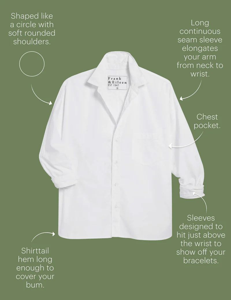 FRANK & EILEEN Oona Button Up Shirt White