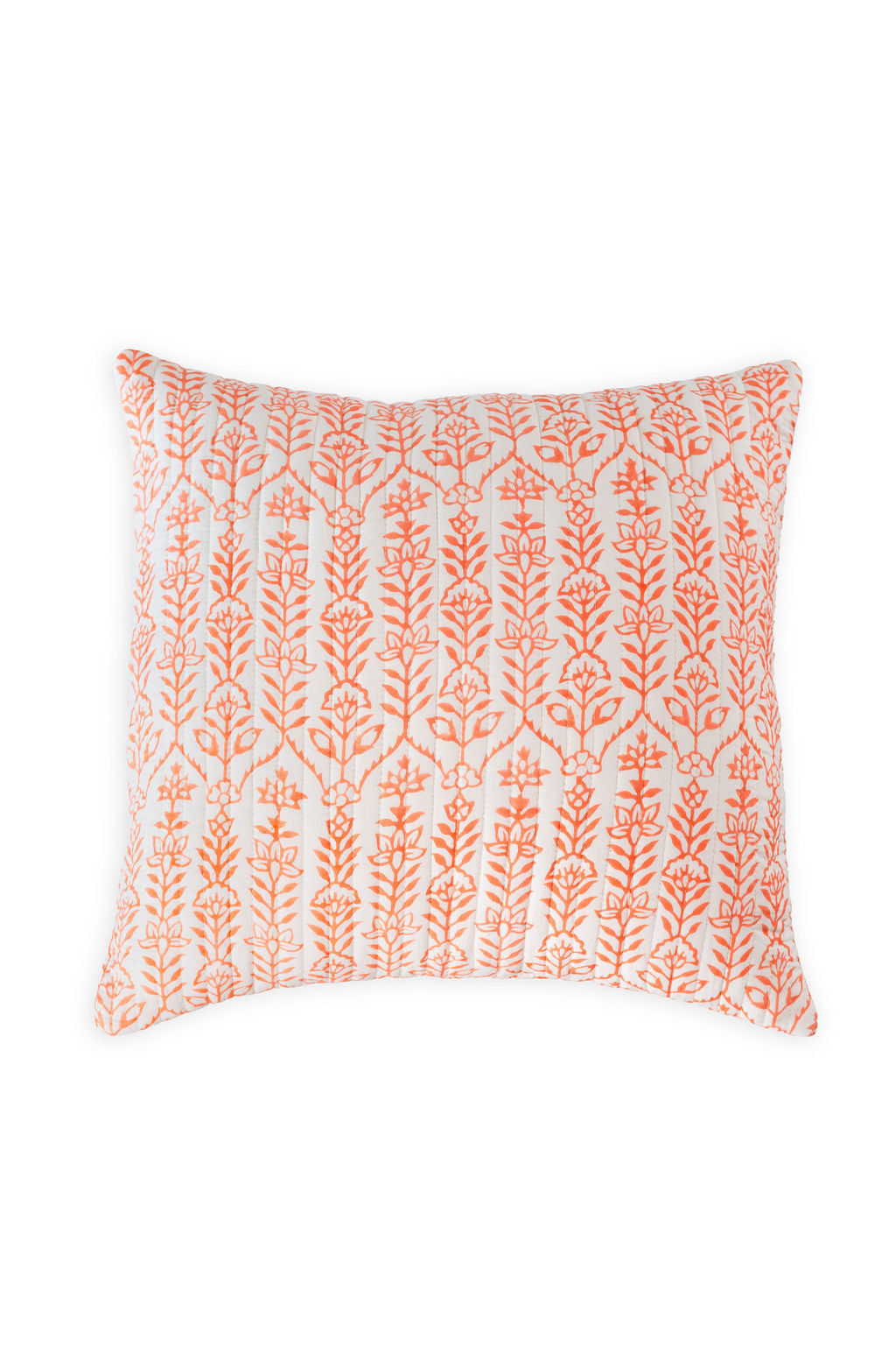 DANA SMALL DESIGNS Throw Pillow Flower Row Tangerine
